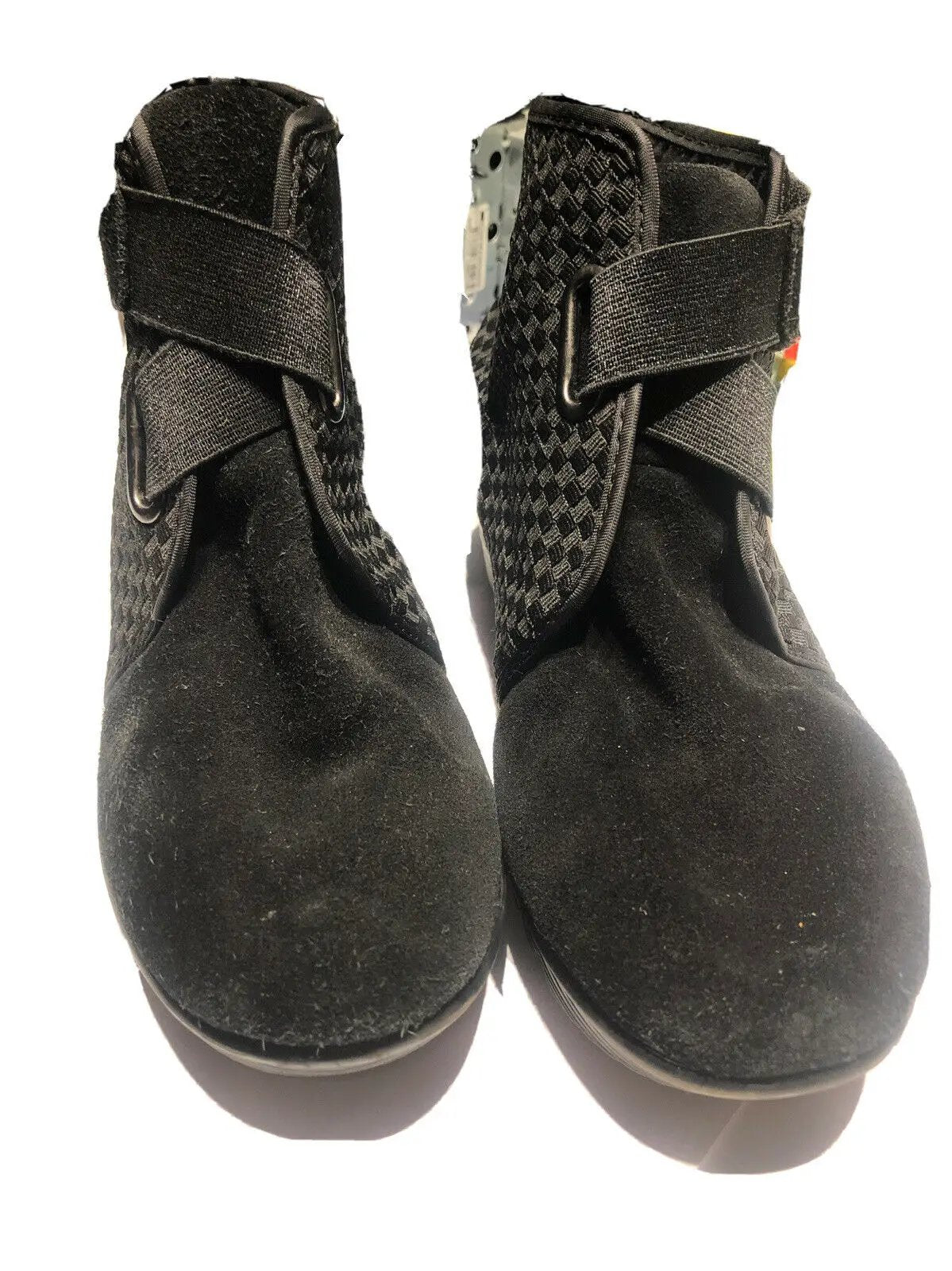 RARE Bernie Mev Black Suede/ Elastic Wedge Ankle Boots Booties Sz.37 by Bernie Mev