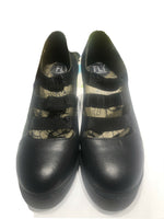 Fly London Women Shoe Yan Size 6M EUR 37 Black Wedge Heel Mary Jane Pre Owned yq