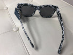 Falls Creek Black Marble, Silver Mirror Round Sunglasses NWT 100% UV Protection