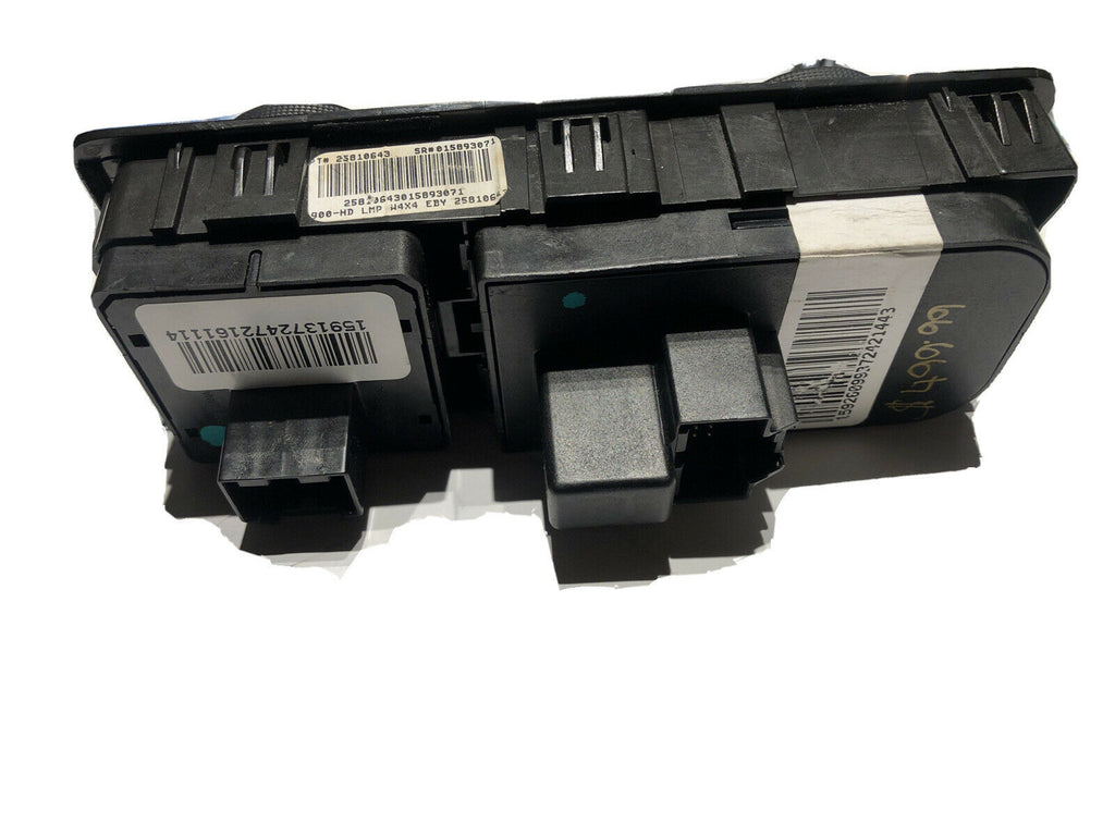 07 08 09 10 11 12 13 TAHOE YUKON dash headlight dimmer switch panel 25810643 OEM
