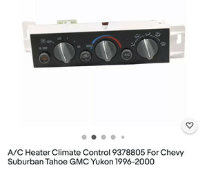 A/C Heater Climate Control 9378805 for Chevy Tahoe GMC Yukon 1996-2000