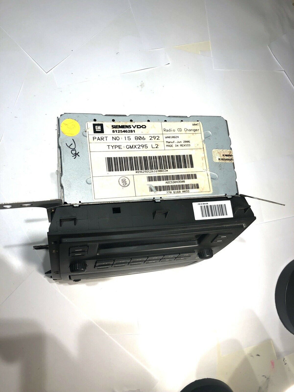 2006 CADILLAC STS 3.6L RWD #12 RADIO/CD PLAYER 15806292 OEM
