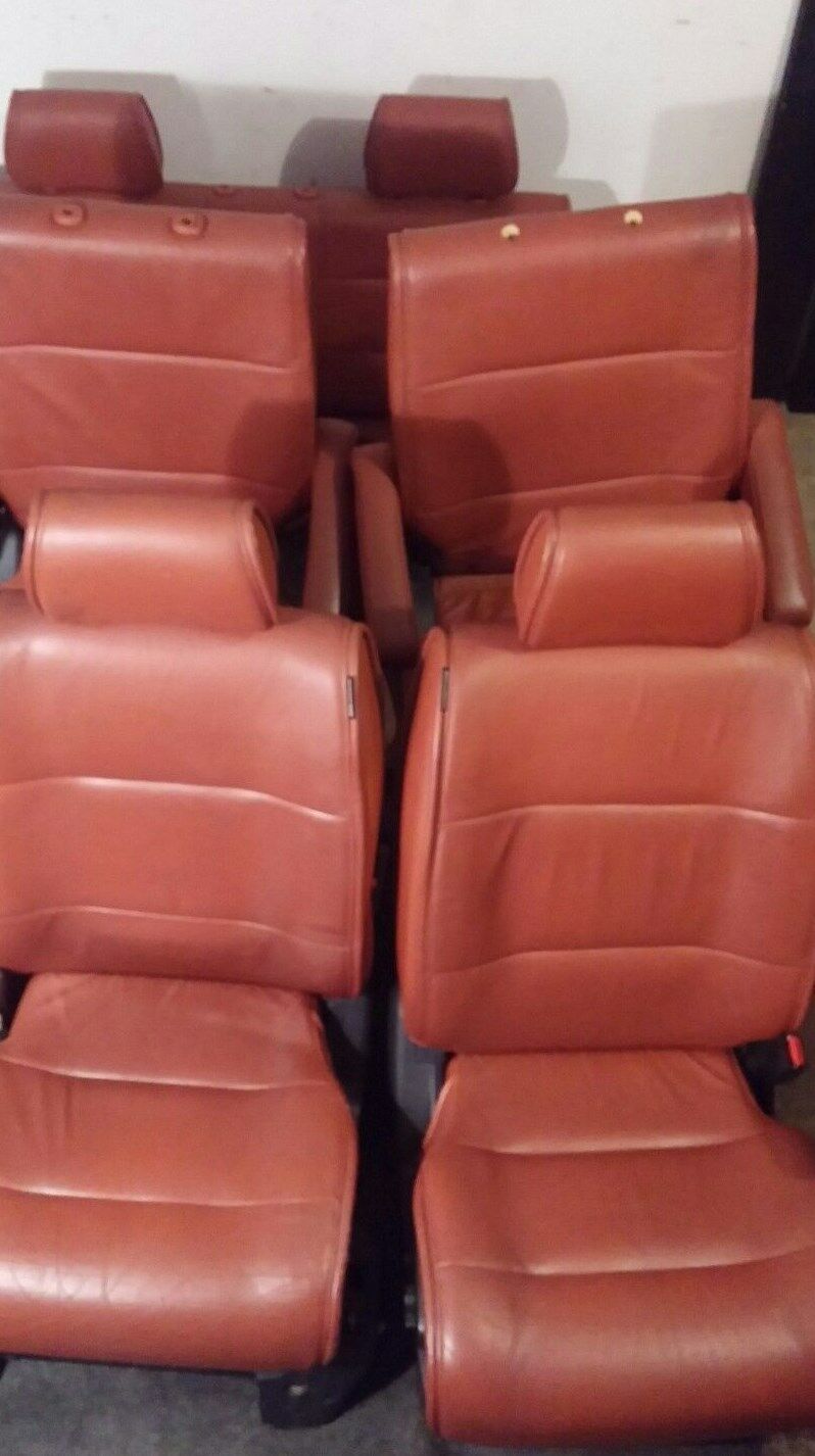 2004-09 NISSAN QUEST 7 COMPLETE LEATHER SEATS SET COLOR CODE: rouge (G)