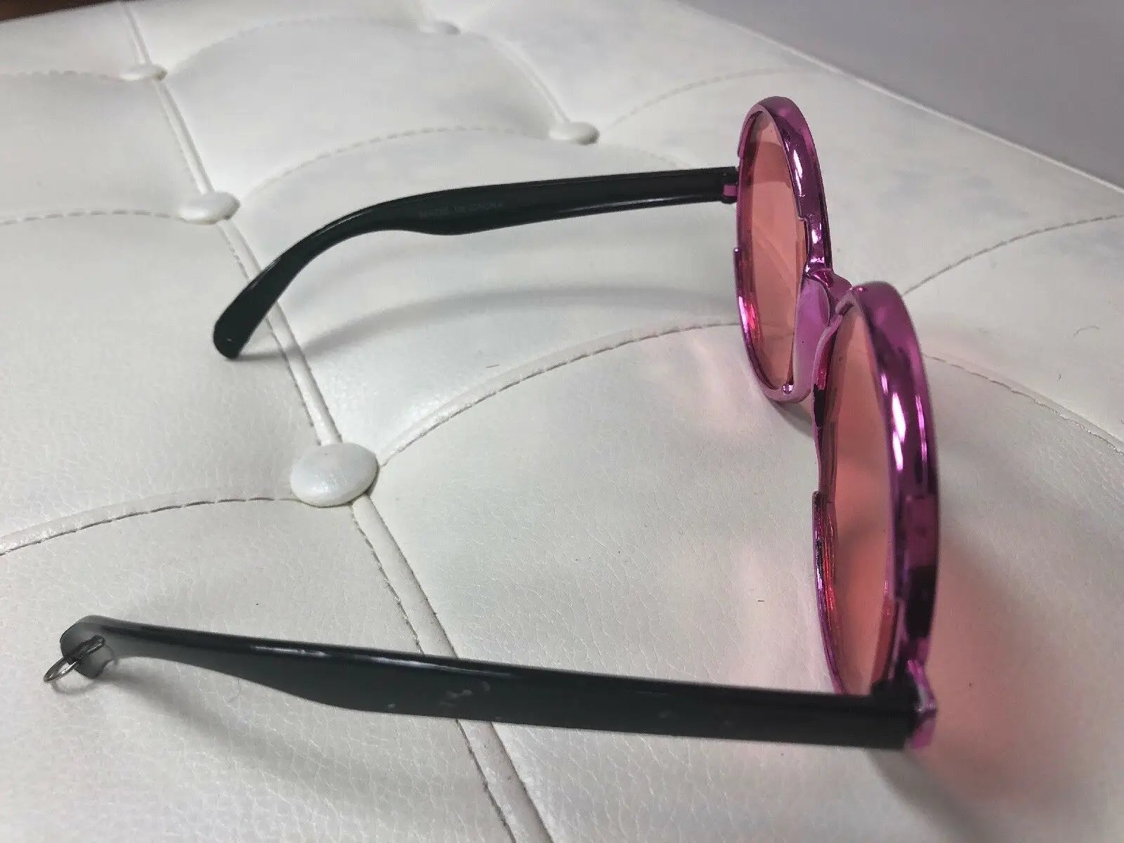 Oversized Fushia Fantasic Pink Round Frame Sunglasses by PINK