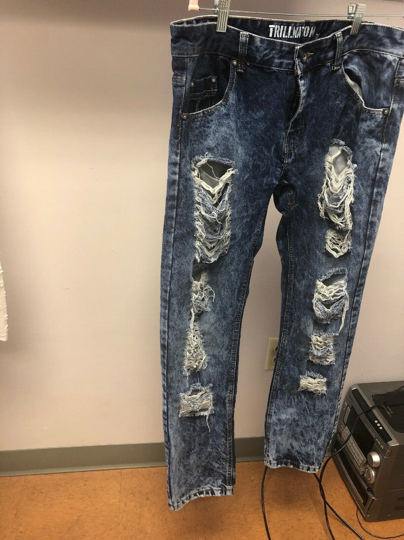 Distressed Trimilation Men's Jeans Size 36 X 30
