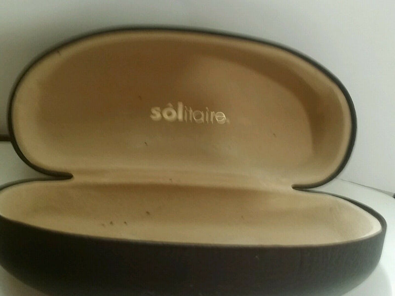 solitaire cam shell brown sunglasses case