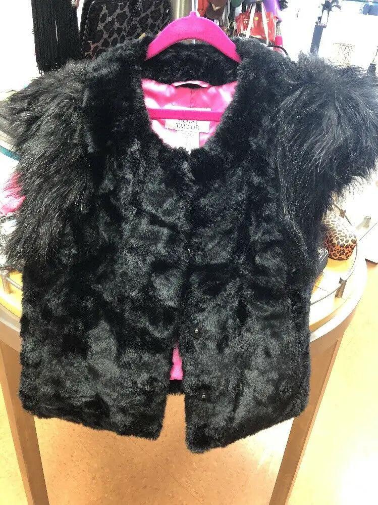 Skaist Taylor Neiman Marcus Target Black Faux Fur Lined Vest. Retail $80.00 NWT by Neiman Marcus
