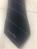 Vintage Oscar de la Renta Blue Striped Tie 54L