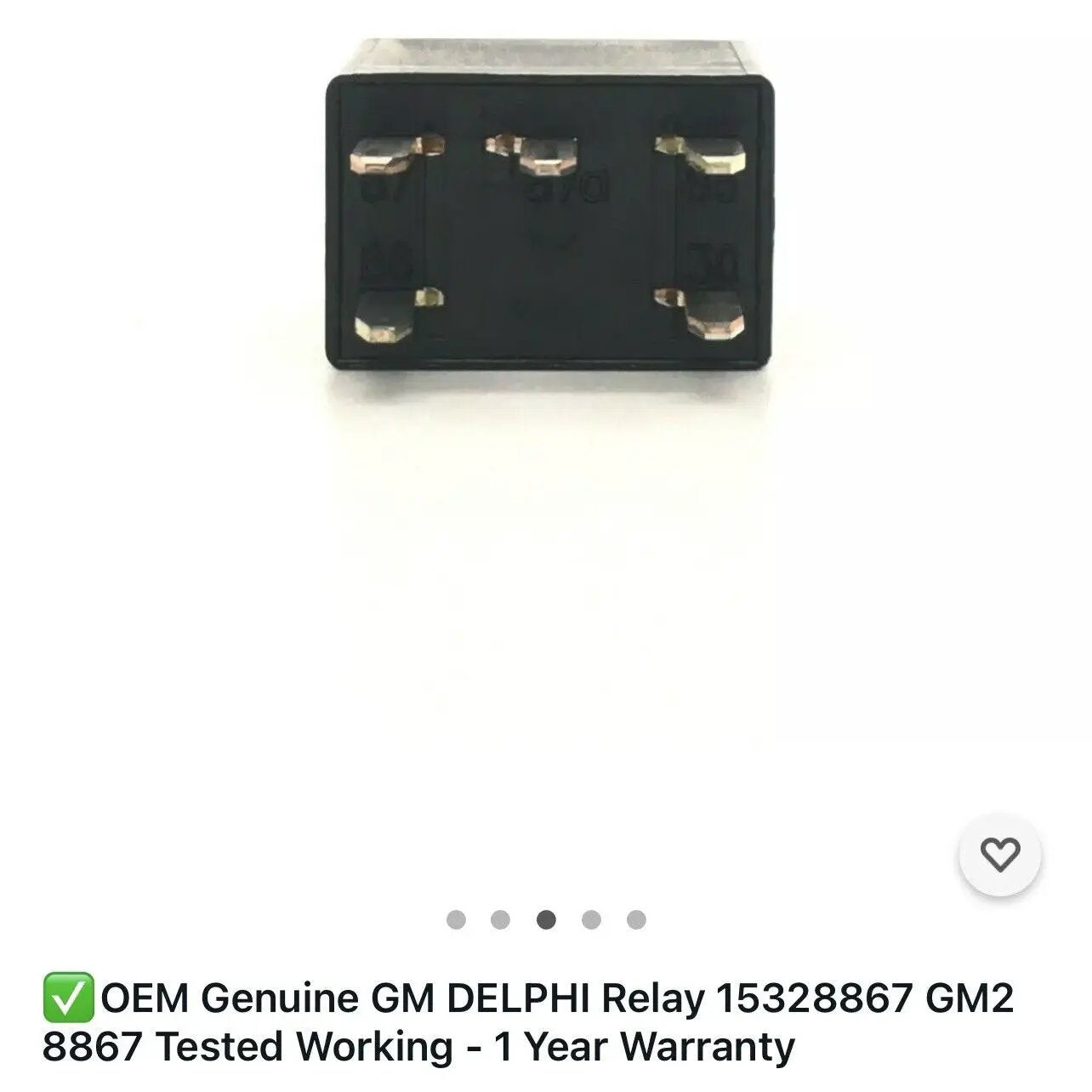 OEM Genuine GM DELPHI Relay 15328867 GM2 8867 Tested Working - 1 Year Warranty by Delphi