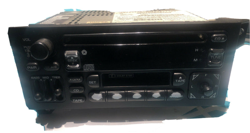 Genuine OEM Dodge Jeep Chrysler AM FM Radio CD & Cassette Player | P04704383AF