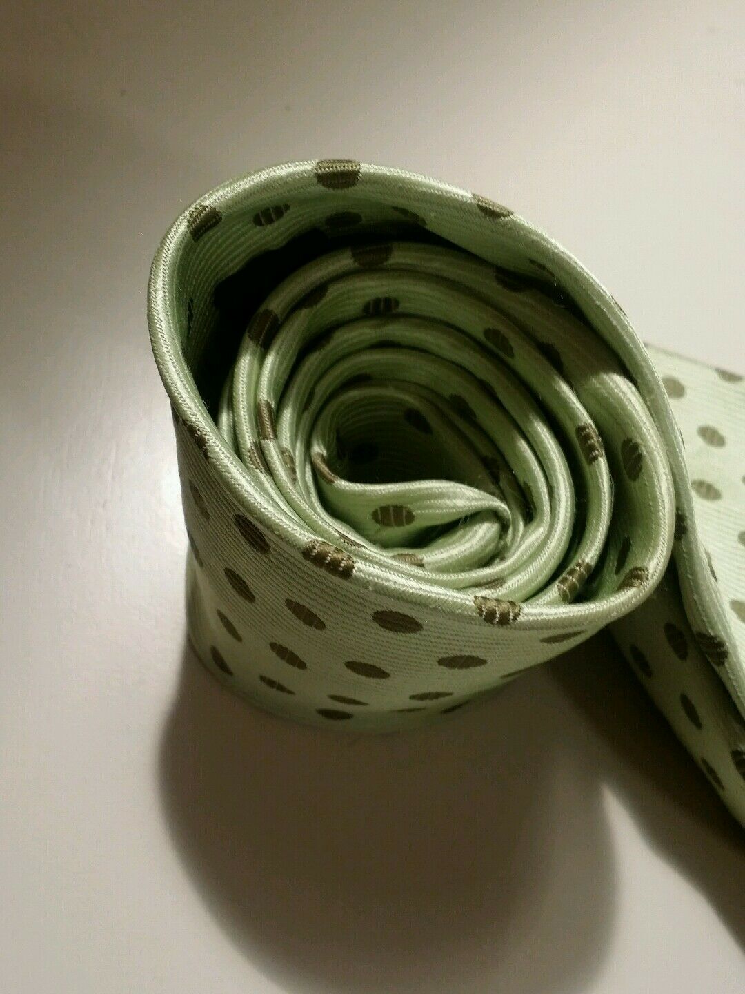 George martin green and gray polkadot