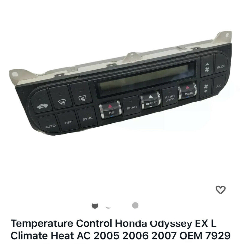 Temperature Control Honda Odyssey EX L Climate Heat AC 2005 2006 2007 OEM 7929