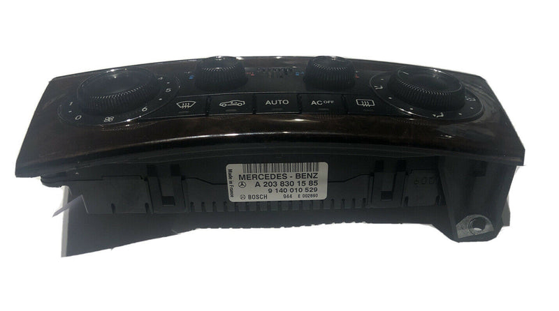 01-05 C240 A 203 830 1585 Climate Control Panel Temperature Unit A/C Heater
