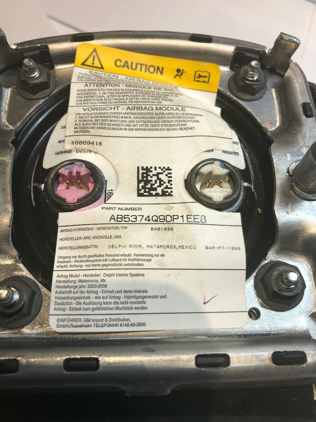 FITS 2004 CHEVY TRAILBLAZER OEM DRIVER AIRBAG AIR BAG AB2395Q1EZ4DSY OE