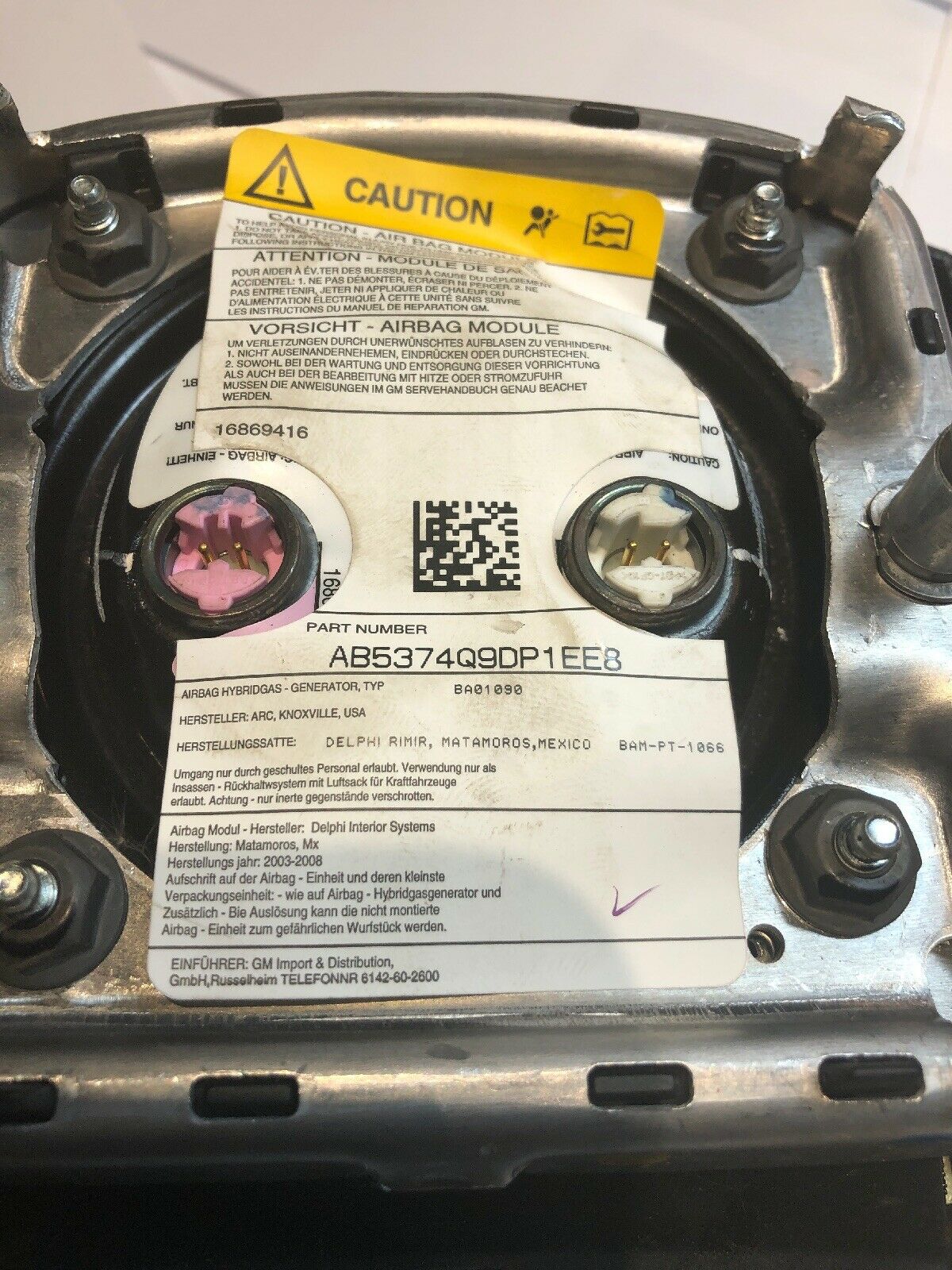 FITS 2004 CHEVY TRAILBLAZER OEM DRIVER AIRBAG AIR BAG AB2395Q1EZ4DSY OE