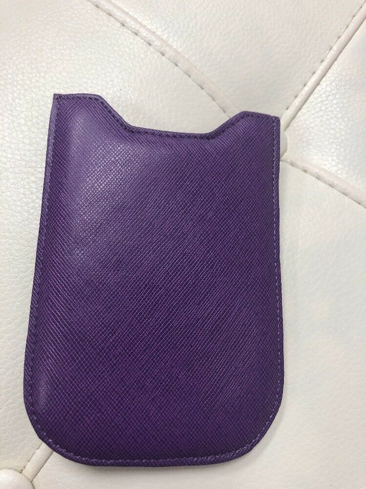 Victoria's Secret Purple Leather Cell Phone Sleeve Holder For iPhone 4/5