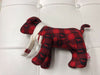 Victoria's Secret Love Pink Red Plaid Flannel Scarf Plush Dog Mini Small 6"