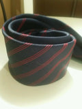 Oscar de la renta mens blue with raspberry diagonal stripes