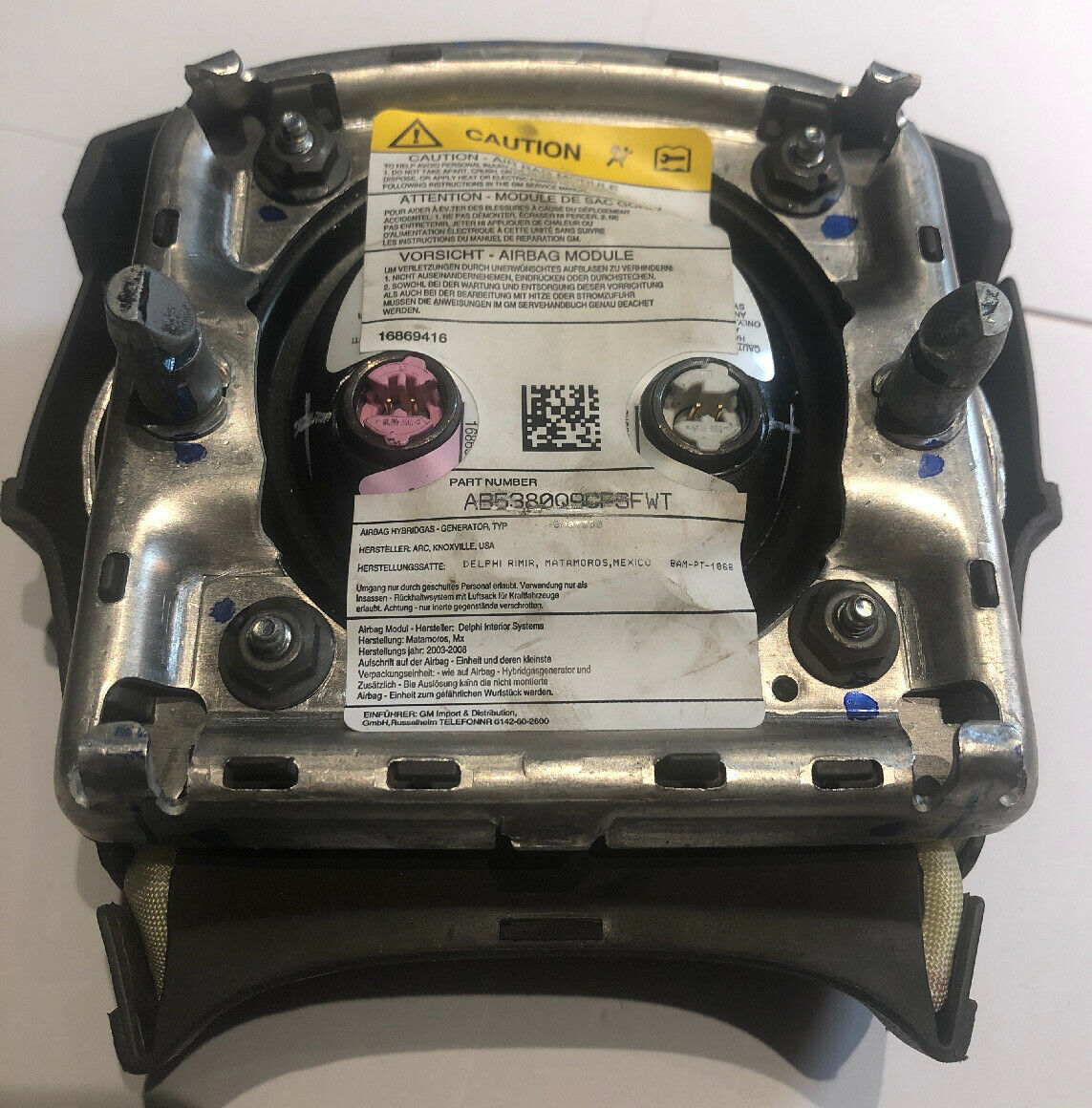 Cadillac Escalade Driver Side Airbag Wheel 03 04 05 06 2003 2004 2005 2006 Gray