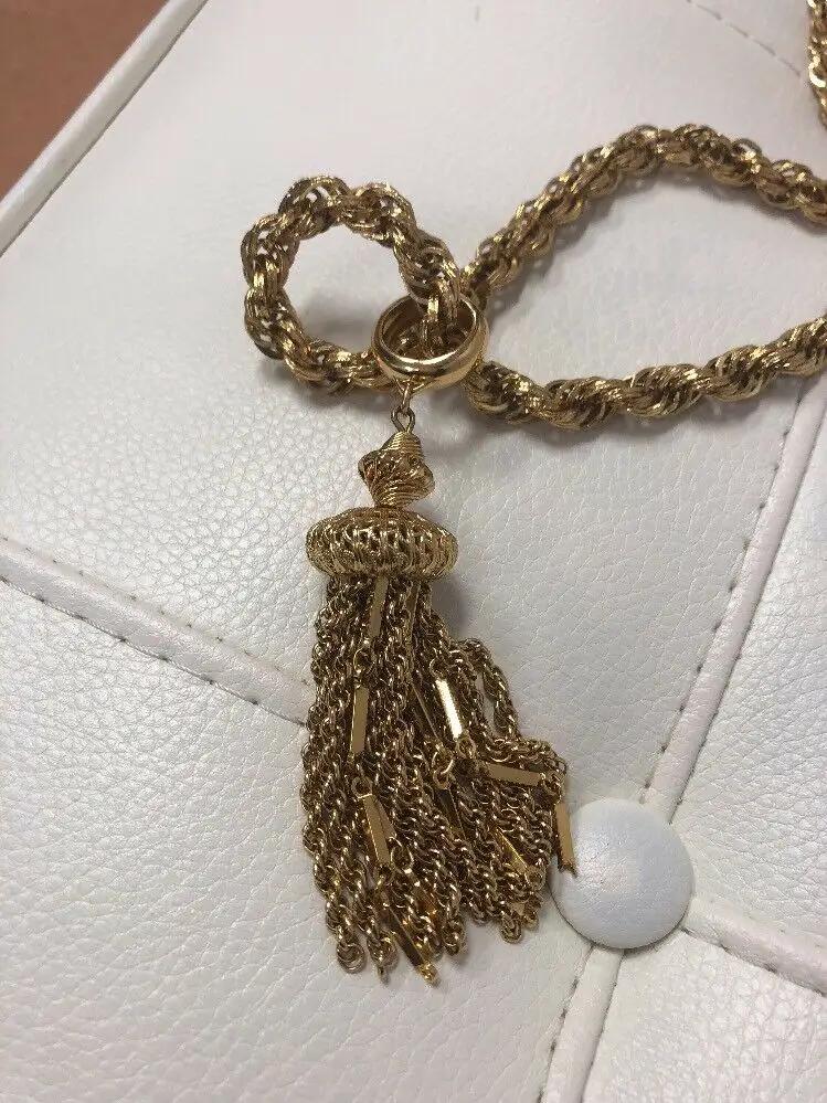 Gold Chain Bling Tassel Necklace Costume by DALEY1DEALS,LLC.