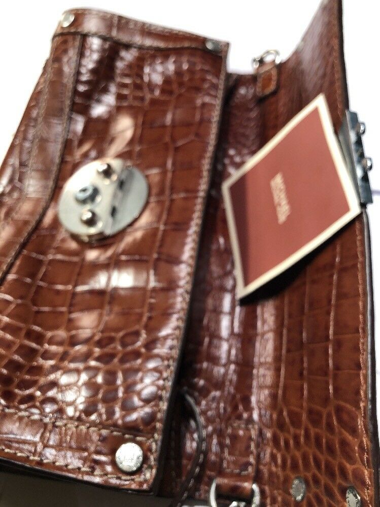 Michael Kors Brown Leather Small Shoulder Bag with Chain Strap