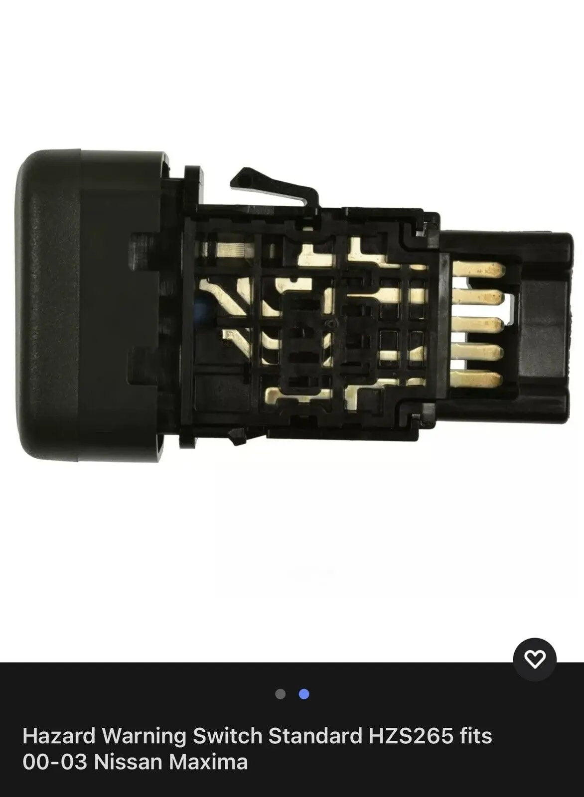 Hazard Warning Switch Standard HZS265 fits 00-03 Nissan Maxima by Standard