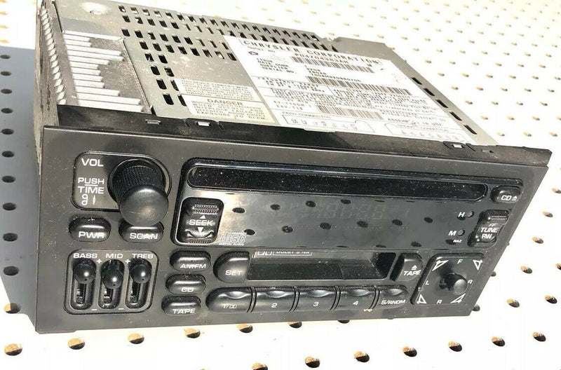 97 98 99 00 01 02 DODGE CHRYSLER PLYMOUTH JEEP OEM CD CASSETTE PLAYER P04704383?