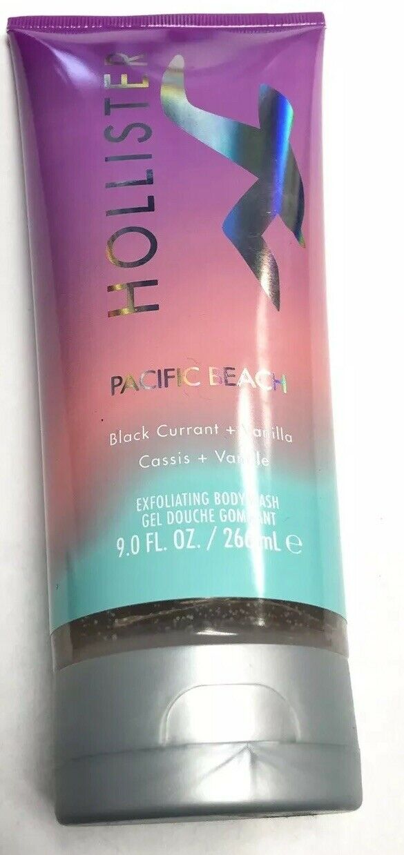 HOLLISTER EXFOLIATING BODY WASK WOMEN 9.0 FL. oz. BLACK CURRANT & VANILLA