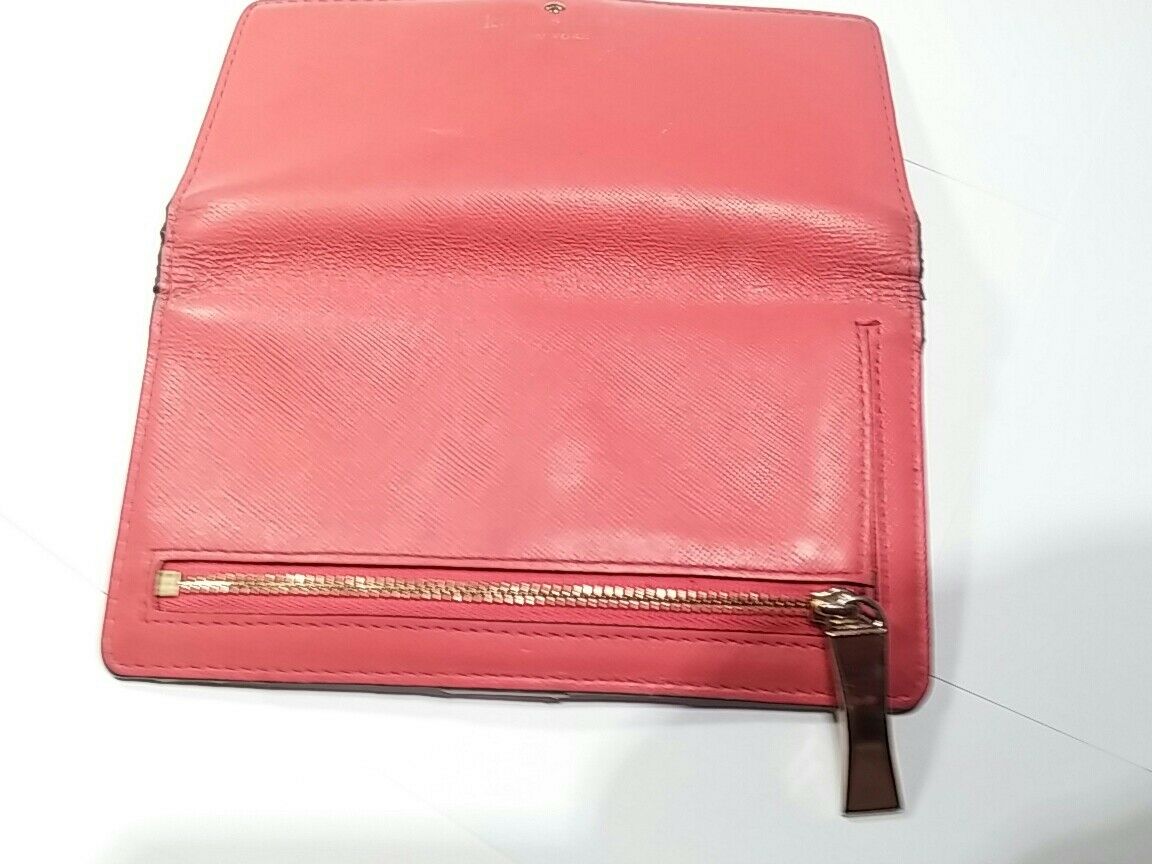 Kate Spade NY  Rouge Pink Stacy Cedar Street Snap Leather Wallet