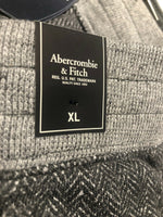 Abercrombie & Fitch Mens XL Distressed Holes Jogger Gray Sweatpants NWT