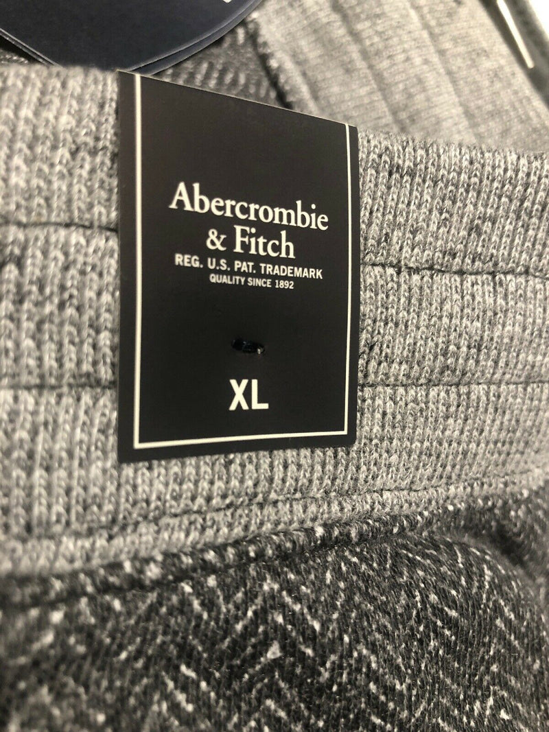 Abercrombie & Fitch Mens XL Distressed Holes Jogger Gray Sweatpants NWT