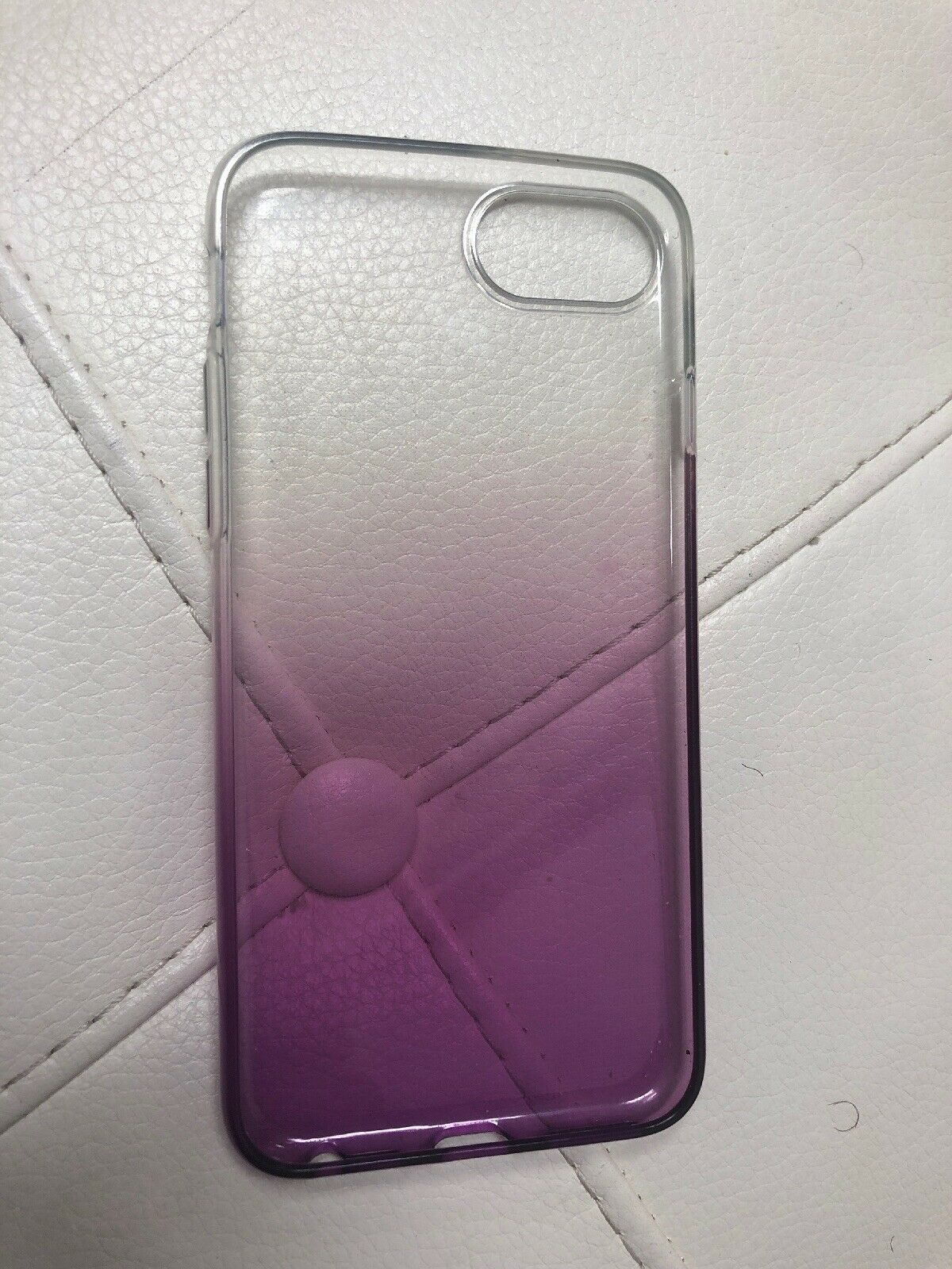 Iphone 6/7clear And Purple Phone Case