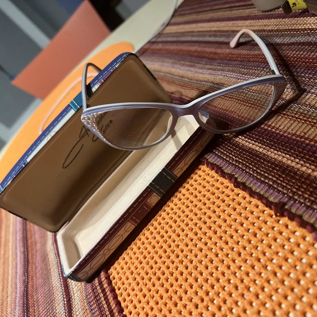 Johnathon Cate Eyeglass Frames And Case Cat Eye Periwinkle Color Fashion Frame by Dolce&Gabbana