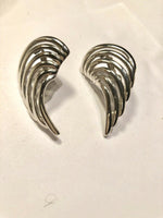 SILVER ANGEL WINGS/EARRINGS/SILVER Clip Ons