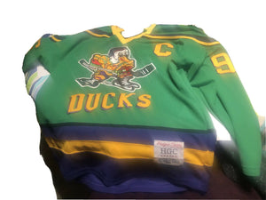 Charlie Conway Mighty Ducks #96 Headgear C Authentic Hockey Jersey L