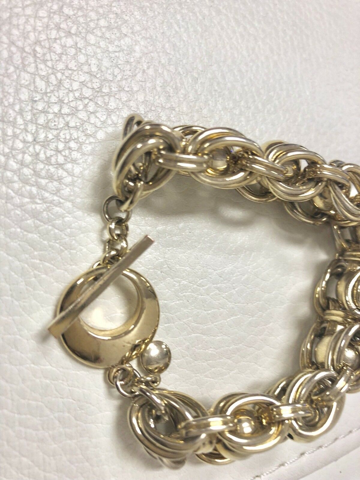 Gold Chunky Costume Toggle Bracelet