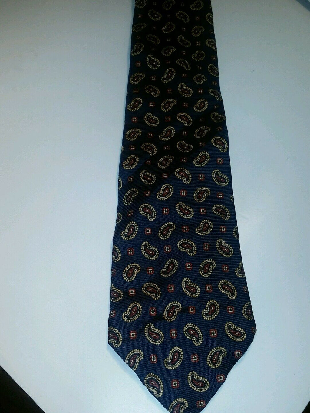 gap blue premium authentic neckwear blue paisley print