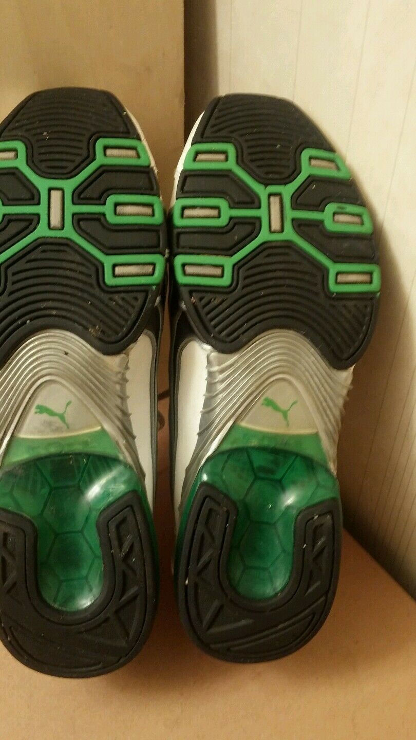 MENS US 12 & UK 11 PUMA COOL ATHELETIC SHOES WHITE  UPPER LEATHET