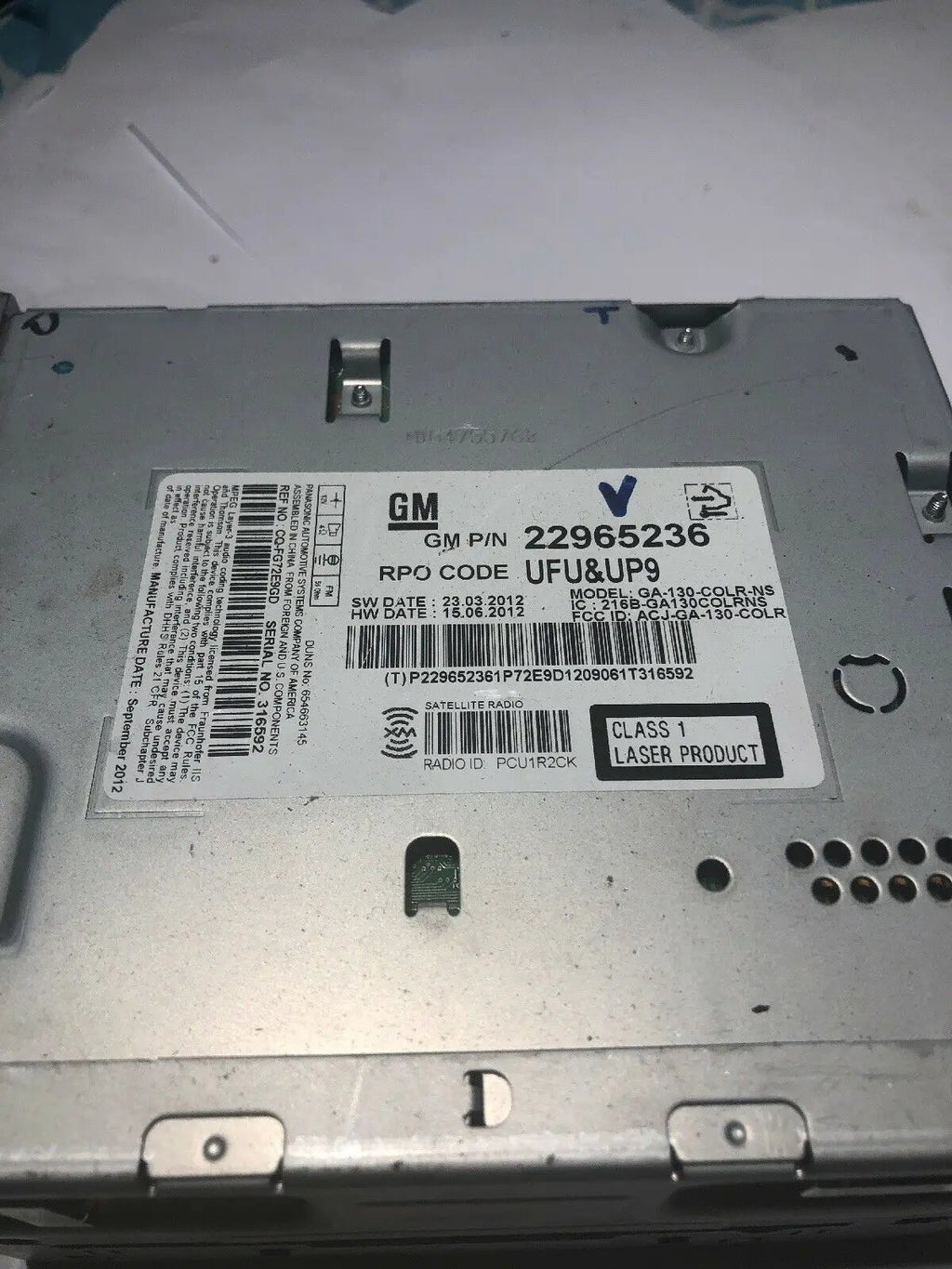 2013 Chevrolet Malibu Factory Stereo CD Radio Receiver 22980112 OEM UFU&UP9 by Chevrolet