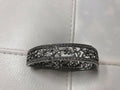 Stretchy Bracelet Floral Rhinestone Crystals Silver Tone Statement Bling SHINY by Unbranded
