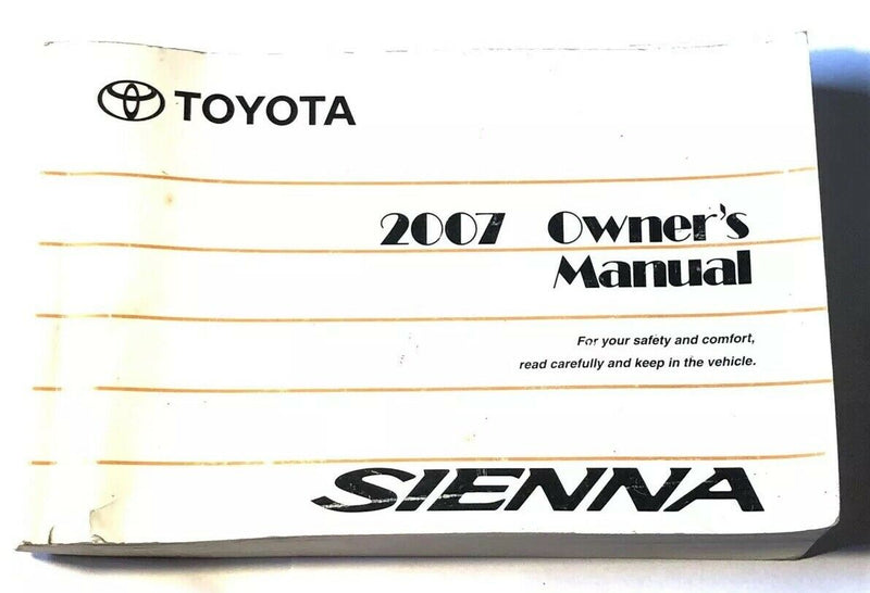 07 2007 Toyota Sienna Navigation System owners manual