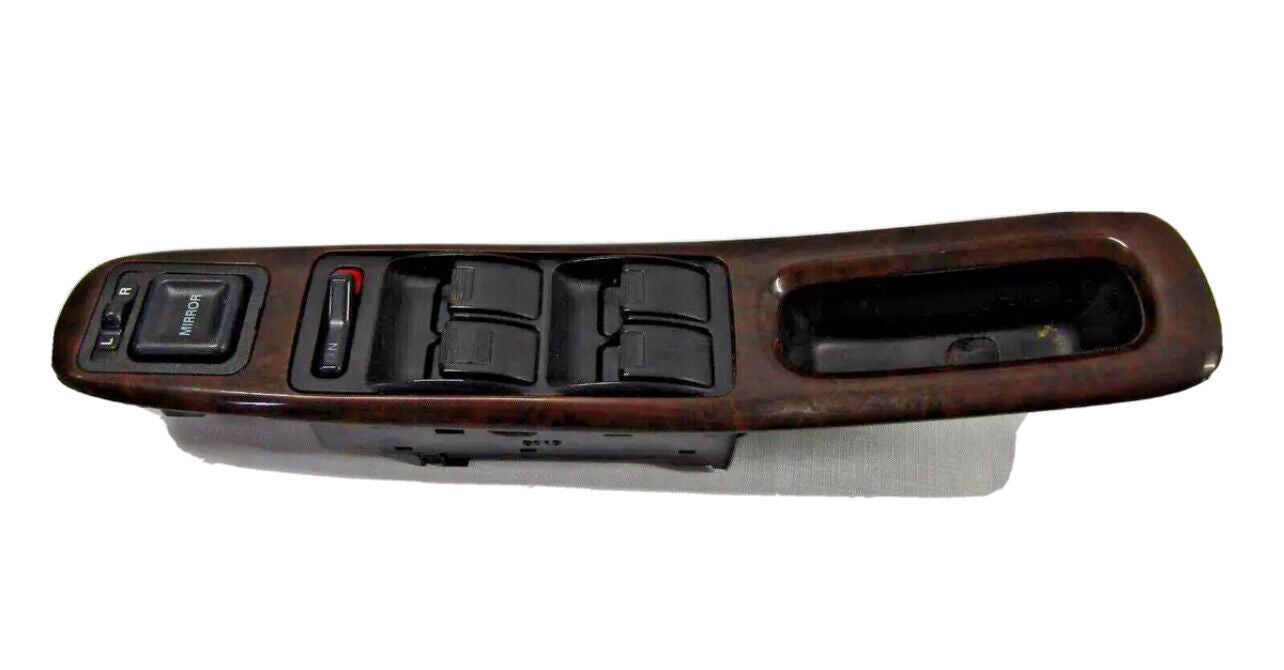 1998-2002 Accord front left driver master window mirror control switch woodgrain