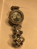 Clean Vintage Strada Lady Bling Rhinestone Analog Quartz Watch Hours~New Battery
