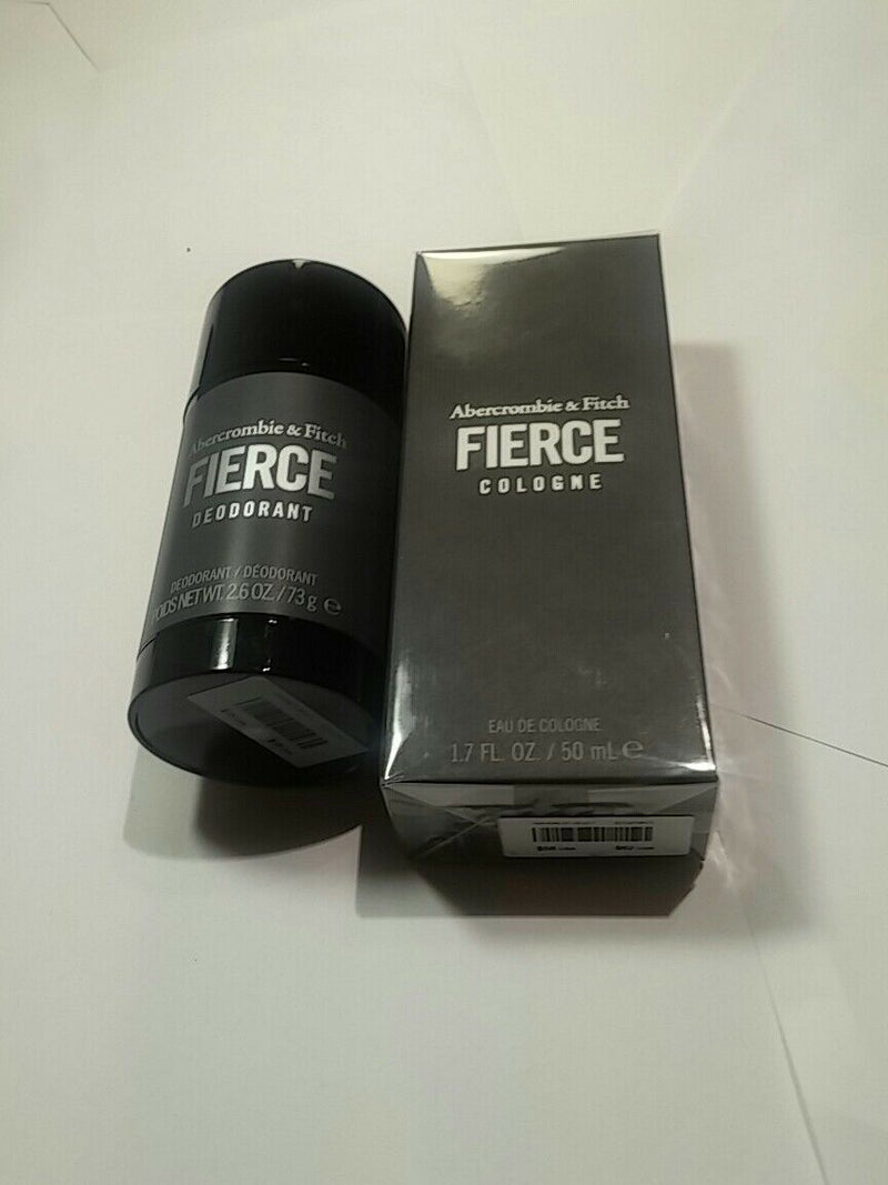 Abercrombie and Fitch Fierce cologne & men's deodorant set 1.7 FL. OZ. & 2.6 OZ