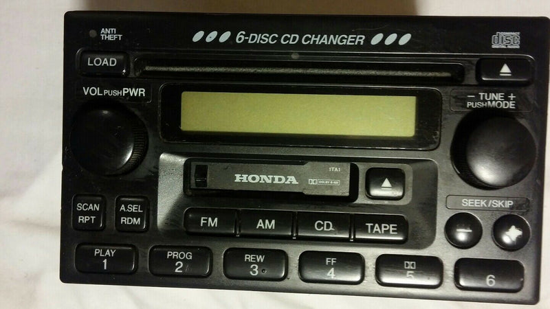 Clean + 2002 EX OEM RADIO Honda Accord 6 disc CD cassettee player 39100-S84-A300