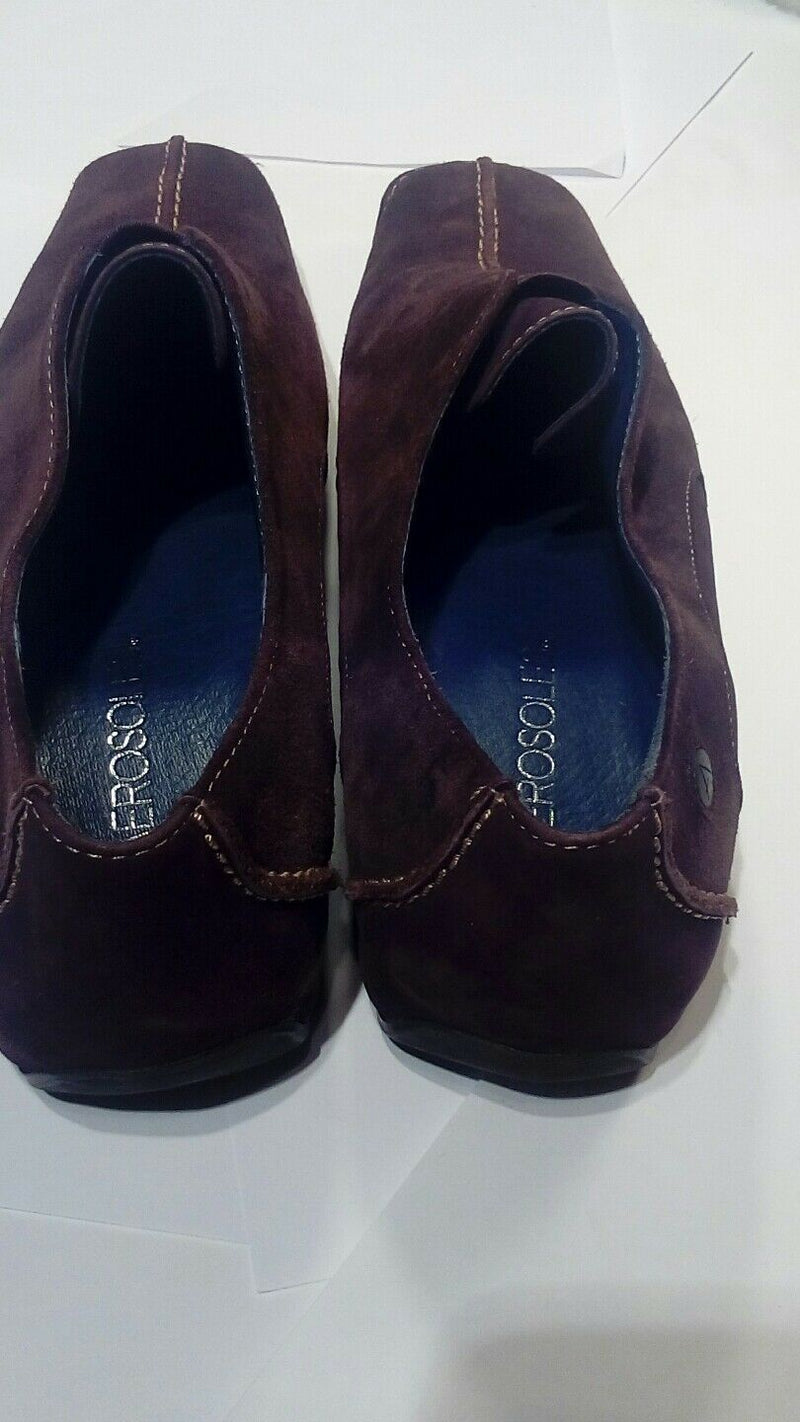 AEROSOLES WOMEN'S BROWN SUEDE FASHION FLATS SHOES SIZE 7M