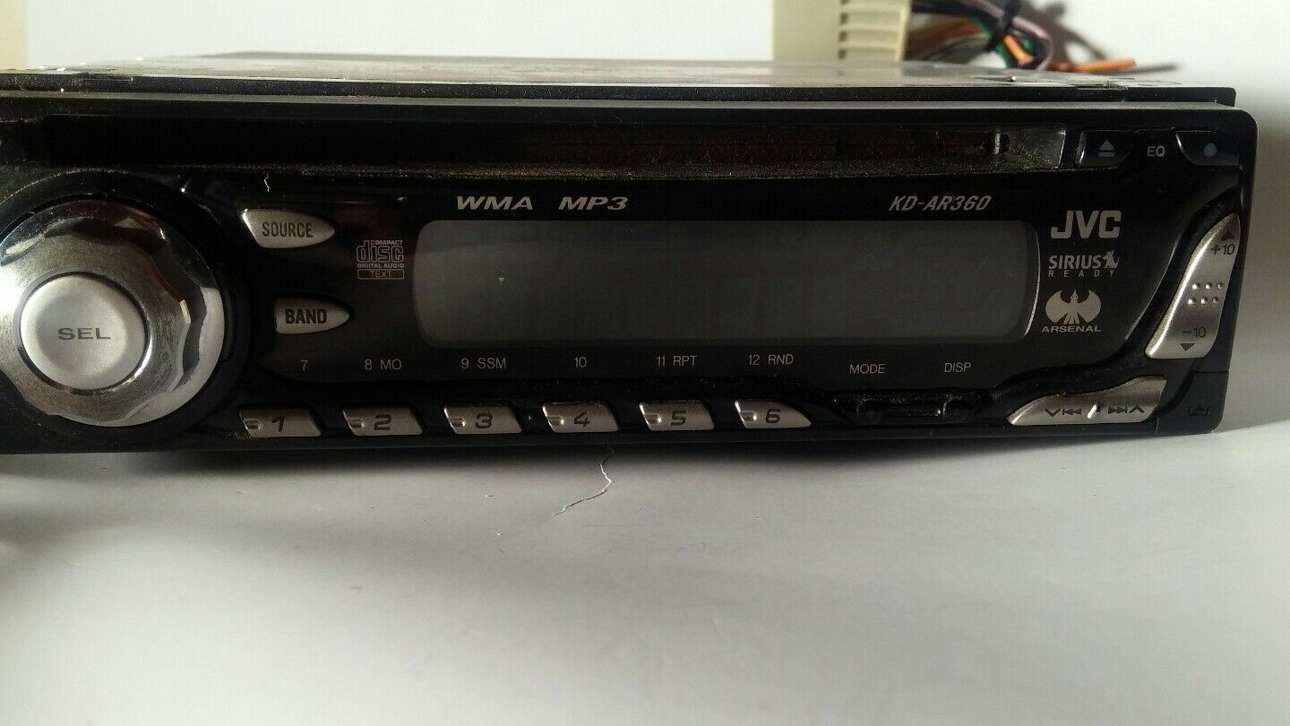 JVC CD RECEIVER RADIO PLAYER MODEL NO. KD-AR360, WMA,MP3, SIRIUS READY, 169X2748