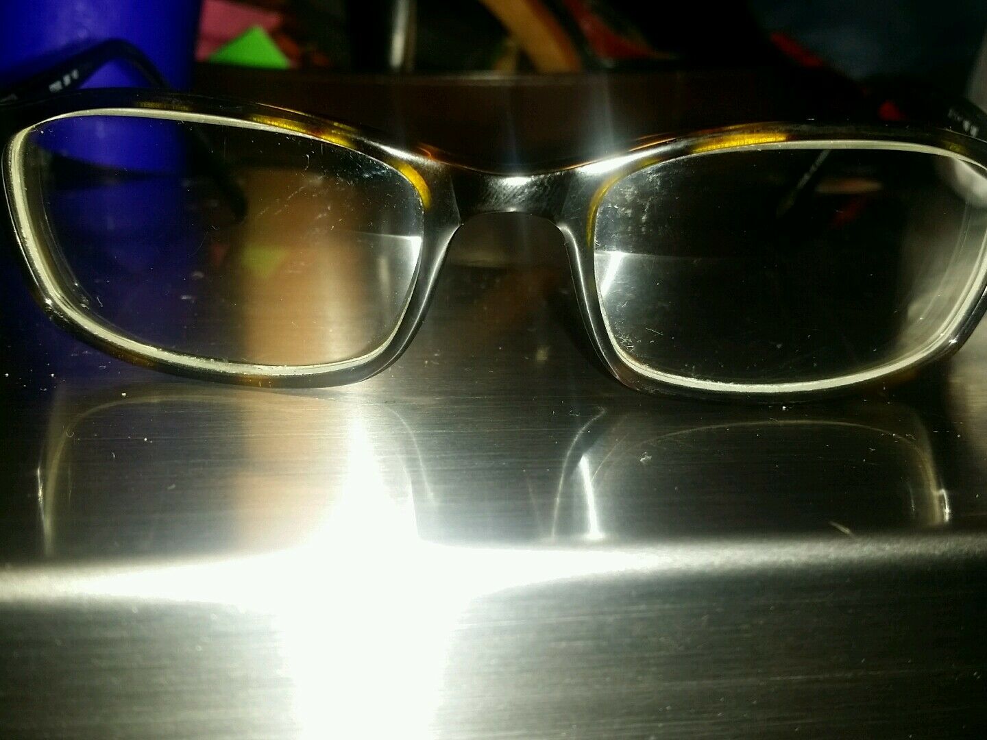 Fossil BAILEY Tortoise Shell Brown Metal Eyeglass Frames Designer Rx Eyewear
