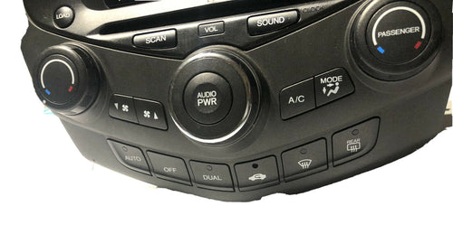 2003-2007 2006 Honda Accord Radio AM FM CD 6 DISC Player Climate Control 7BLO