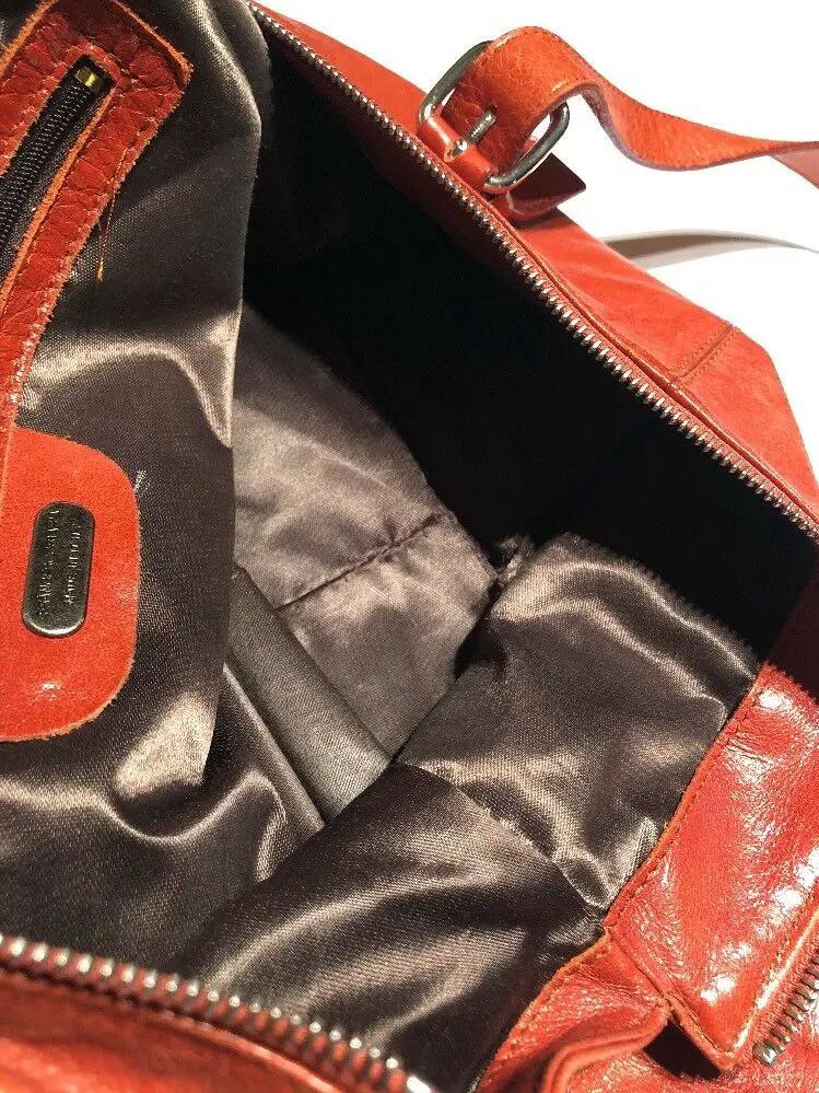 Francesco Biasa Orange Leather Satchel Bag by Francesco Biasia